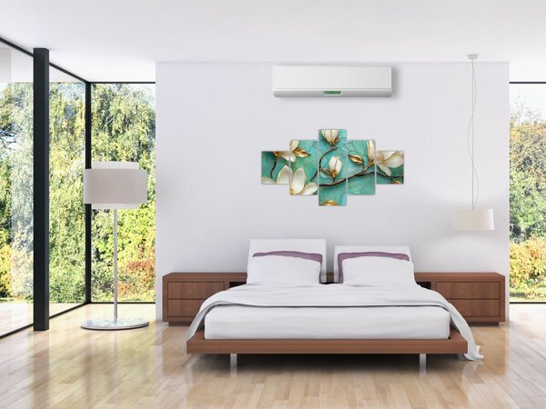 Obraz - 3D magnólie (125x70 cm)