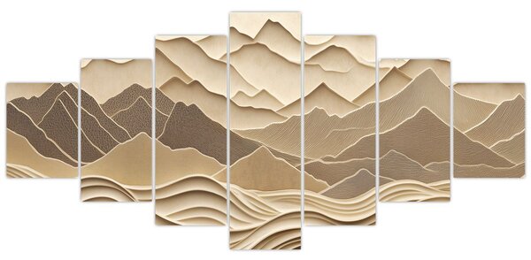 Obraz - 3D linie hor (210x100 cm)
