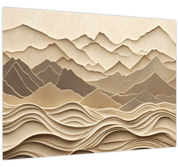 Obraz - 3D linie hor (70x50 cm)