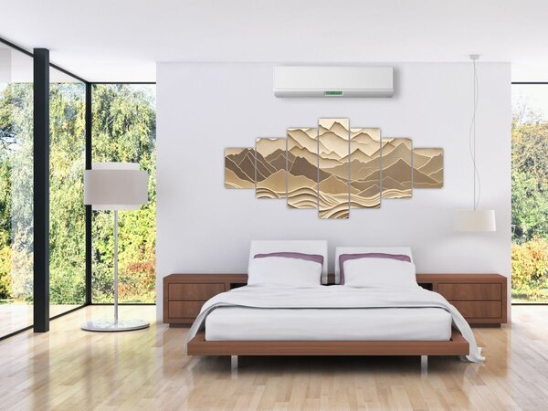 Obraz - 3D linie hor (210x100 cm)