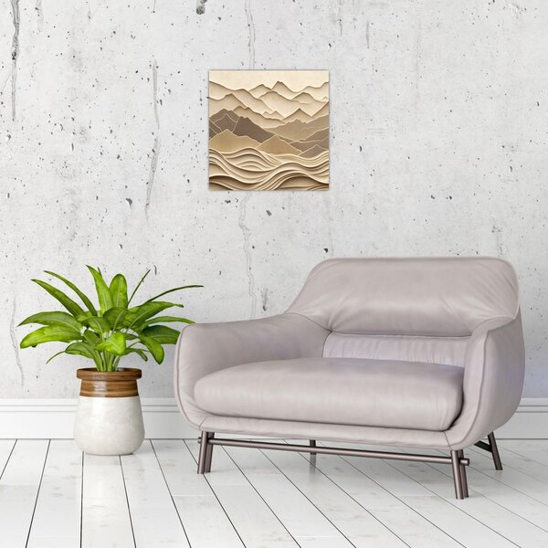 Obraz - 3D linie hor (30x30 cm)