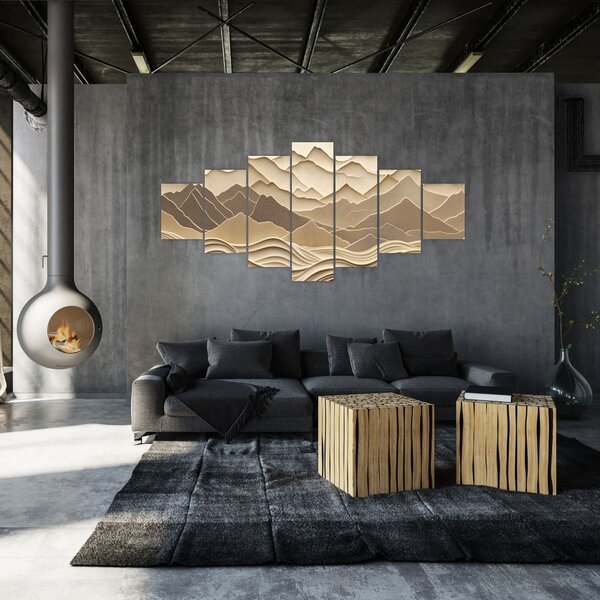 Obraz - 3D linie hor (210x100 cm)