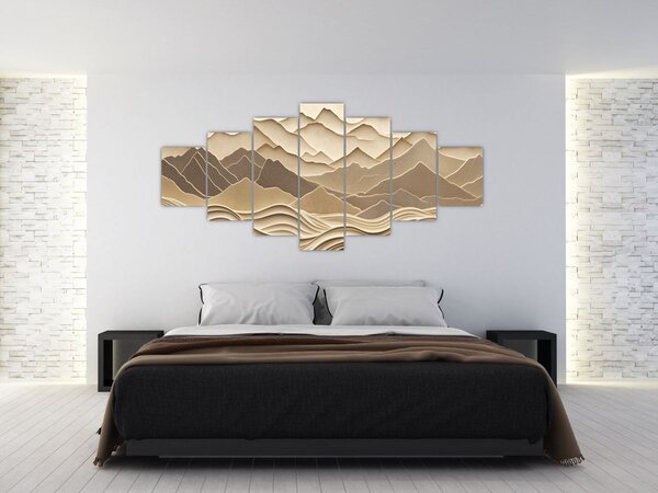 Obraz - 3D linie hor (210x100 cm)
