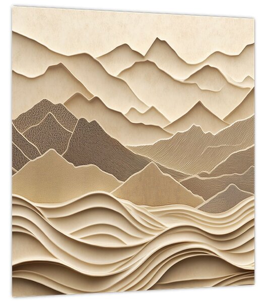 Obraz - 3D linie hor (30x30 cm)