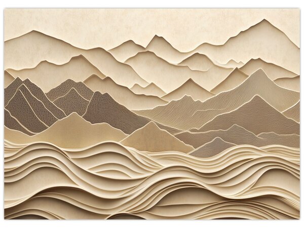 Obraz - 3D linie hor (70x50 cm)
