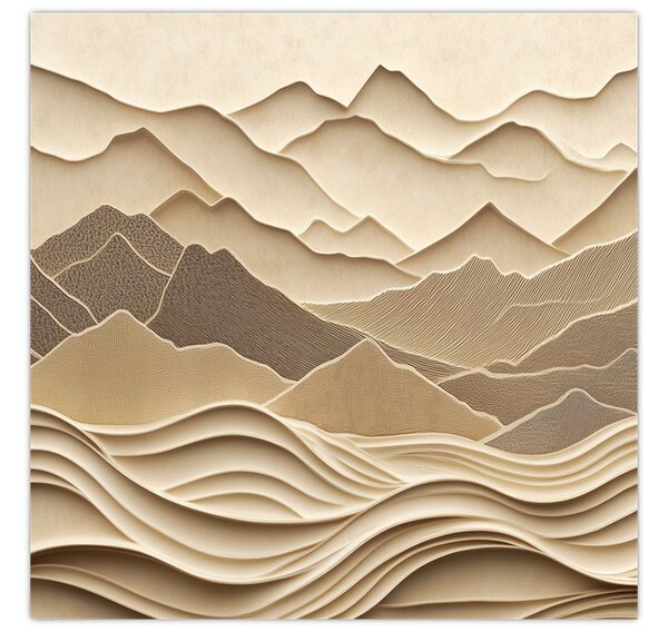 Obraz - 3D linie hor (30x30 cm)