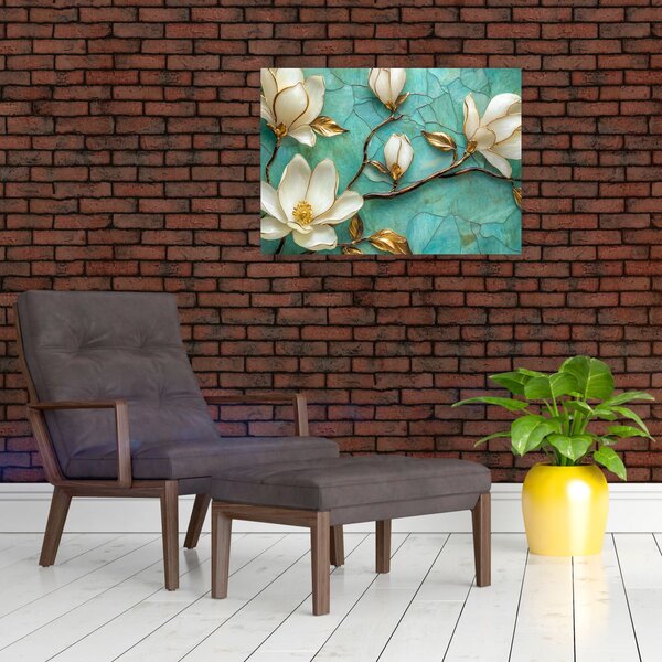 Obraz - 3D magnólie (70x50 cm)