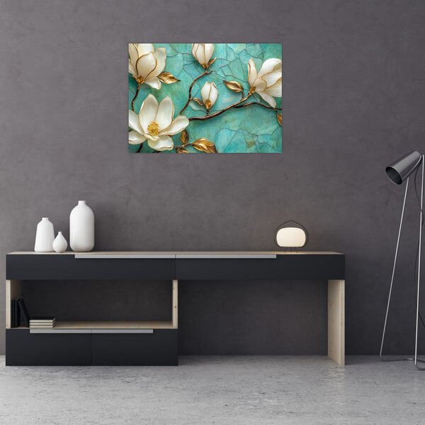 Obraz - 3D magnólie (70x50 cm)