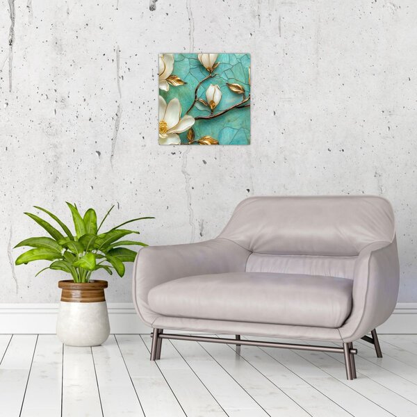 Obraz - 3D magnólie (30x30 cm)