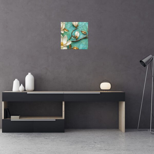 Obraz - 3D magnólie (30x30 cm)
