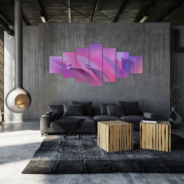 Obraz - Kapka na květu (210x100 cm)