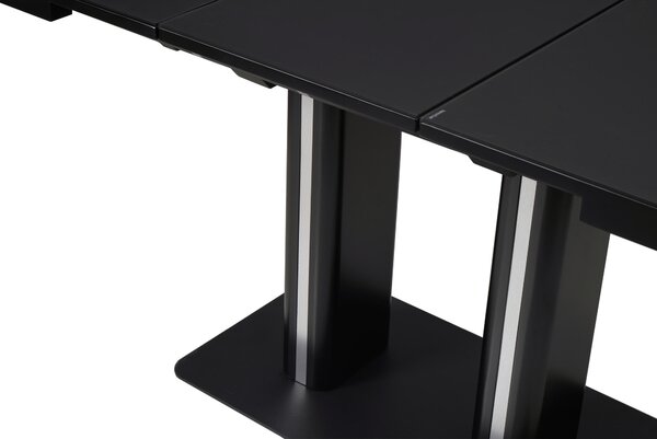 JÍDELNÍ STŮL, černá, 120-160/80/76 cm Hom`in - Jídelní stoly