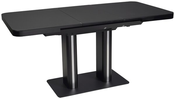 JÍDELNÍ STŮL, černá, 120-160/80/76 cm Hom`in - Jídelní stoly