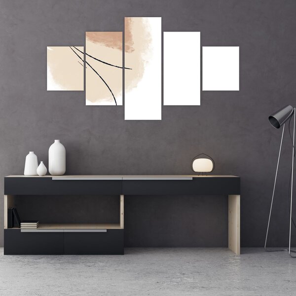 Obraz - Bílá abstrakce (125x70 cm)