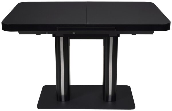 JÍDELNÍ STŮL, černá, 120-160/80/76 cm Hom`in - Jídelní stoly