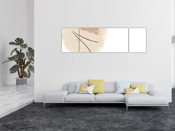 Obraz - Bílá abstrakce (170x50 cm)