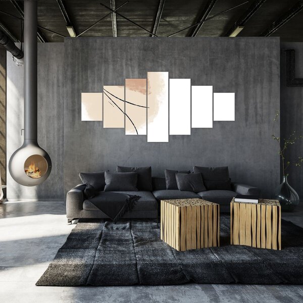 Obraz - Bílá abstrakce (210x100 cm)