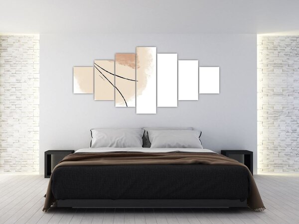 Obraz - Bílá abstrakce (210x100 cm)