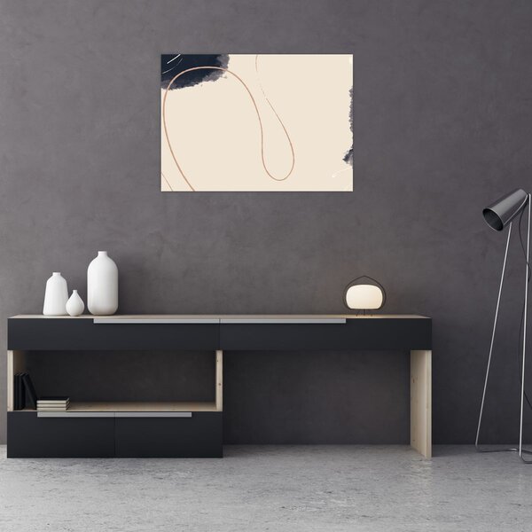 Obraz - Béžová abstrakce (70x50 cm)