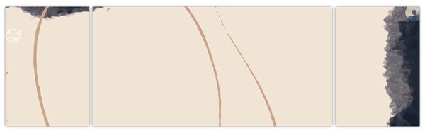 Obraz - Béžová abstrakce (170x50 cm)