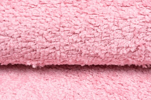 Makro Abra Koberec Běhoun Shaggy DELHI 7388A PINK Jednobarevný růžový Rozměr: 60x200 cm