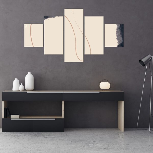 Obraz - Béžová abstrakce (125x70 cm)
