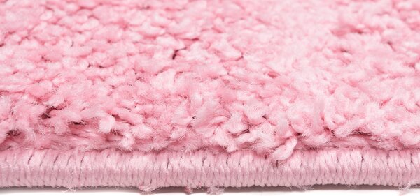 Makro Abra Koberec Běhoun Shaggy DELHI 7388A PINK Jednobarevný růžový Rozměr: 60x200 cm