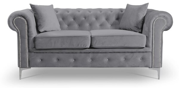 Pohovka Roma Chesterfield II Světle šedá
