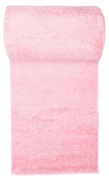 Makro Abra Koberec Běhoun Shaggy DELHI 7388A PINK Jednobarevný růžový Rozměr: 60x200 cm