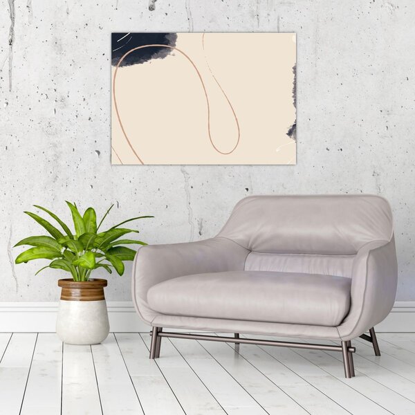 Obraz - Béžová abstrakce (70x50 cm)