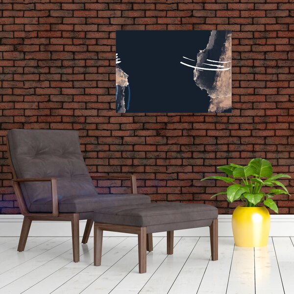 Obraz - Tmavě modrá abstrakce (70x50 cm)