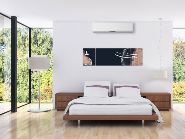 Obraz - Tmavě modrá abstrakce (170x50 cm)
