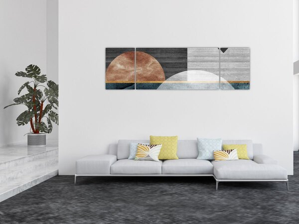 Obraz - Tvary a textury (170x50 cm)