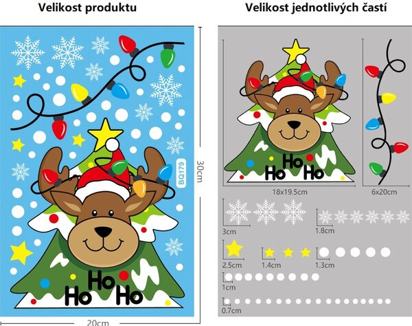 Vánoční samolepky na okna - Sob