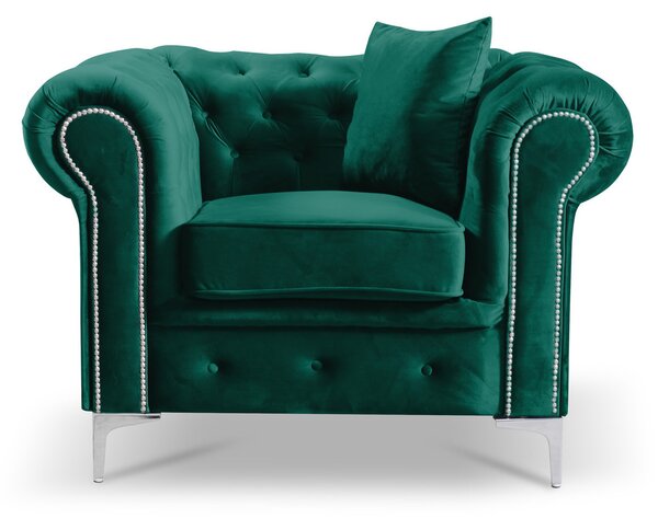 Křeslo Roma Chesterfield Zelená