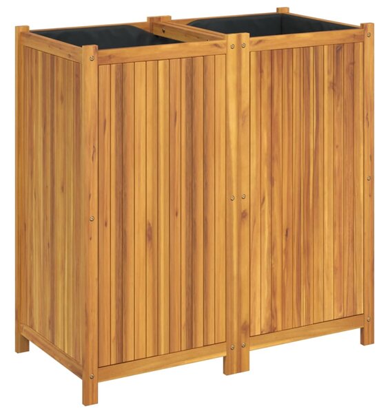 Zahradní truhlík s vložkou 100x50x100 cm masivní akáciové dřevo