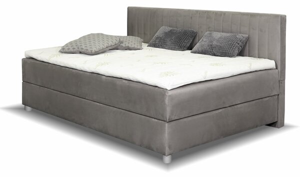 Postel boxspring s úložným prostorem NOVO - dlouhé čelo, 120x200cm