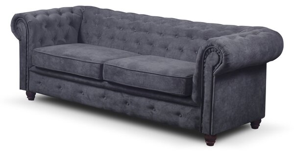 Rozkládací pohovka Infinity Chesterfield II Tmavě šedá