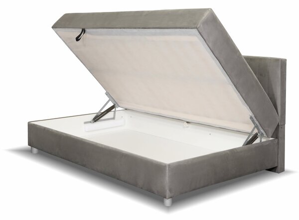 Postel boxspring s úložným prostorem NOVO - dlouhé čelo, 120x200cm