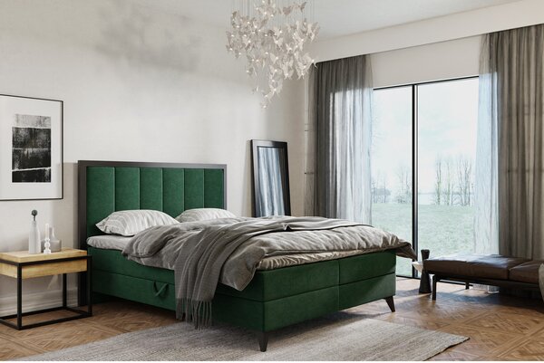 Čalouněná postel LOFT rozměr 140x200 cm Zelená