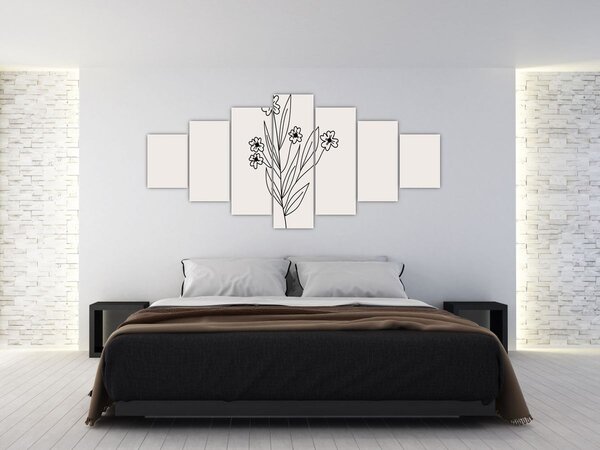 Obraz - Luční květ N⁰1 (210x100 cm)
