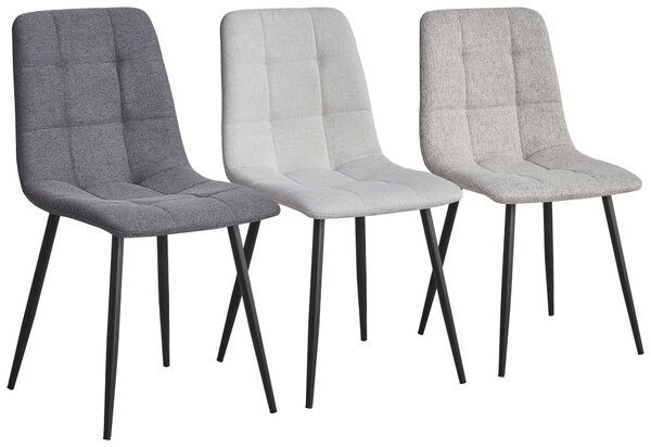 ŽIDLE, černá, šedobéžová Stylife - Jídelní židle