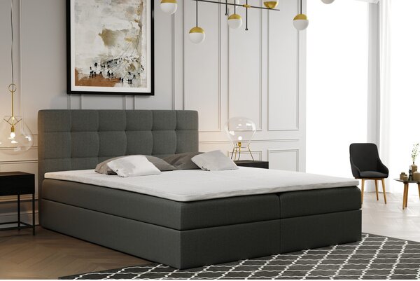 Postel CAMILA 100x200 cm Tmavě šedá I