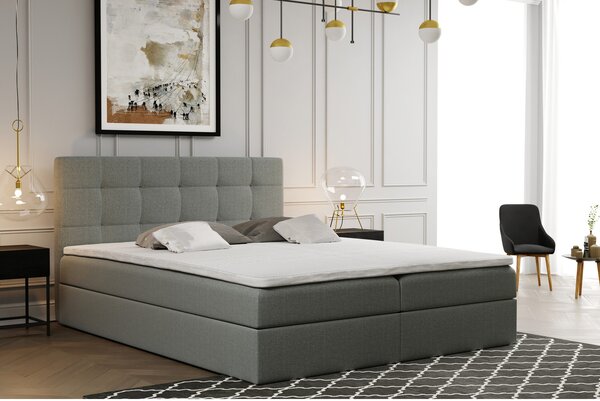 Postel CAMILA 140x200 cm Tmavě šedá I