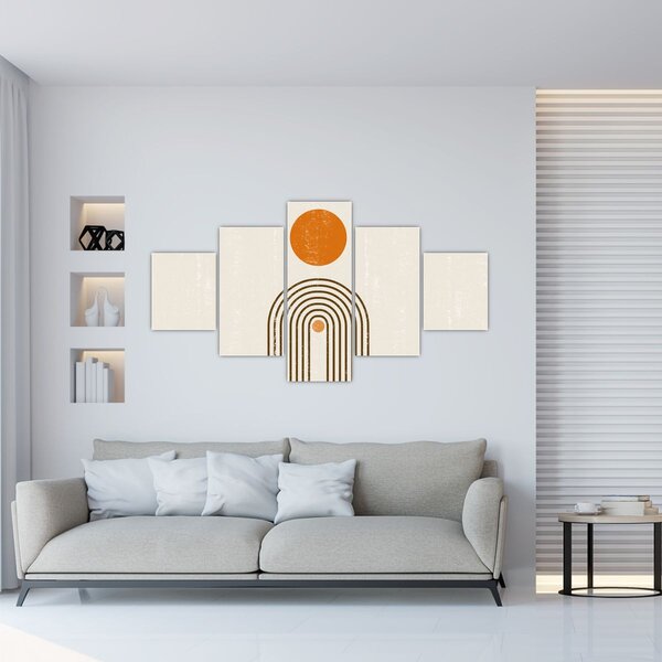 Obraz - Hnědé oblouky (125x70 cm)