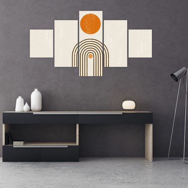 Obraz - Hnědé oblouky (125x70 cm)