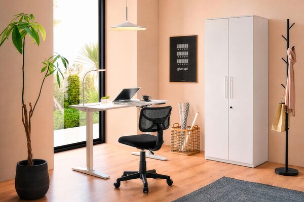PSACÍ STŮL, bílá, 120/60/75-120 cm Carryhome - Kancelářské stoly