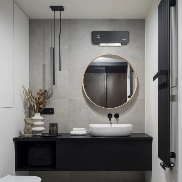 Concept QH4100 - Elektrické topení 1000/2000W Wi-Fi IP22 šedá + dálkové ovládání