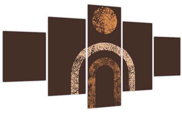 Obraz - Oranžové oblouky N⁰1 (125x70 cm)