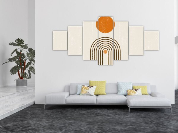 Obraz - Hnědé oblouky (210x100 cm)